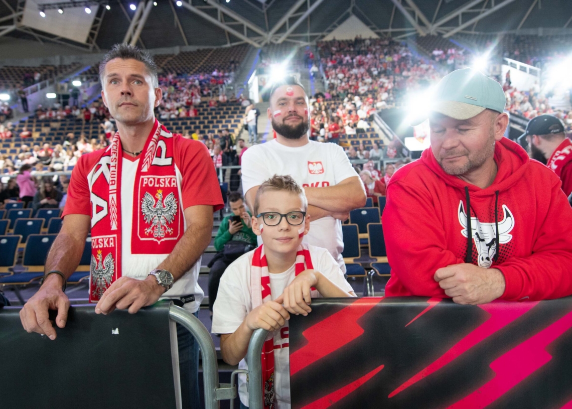 Doping kibiców podczas meczu Polska-Serbia