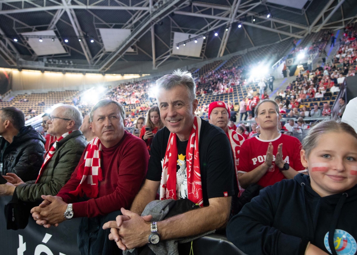 Doping kibiców podczas meczu Polska-Serbia