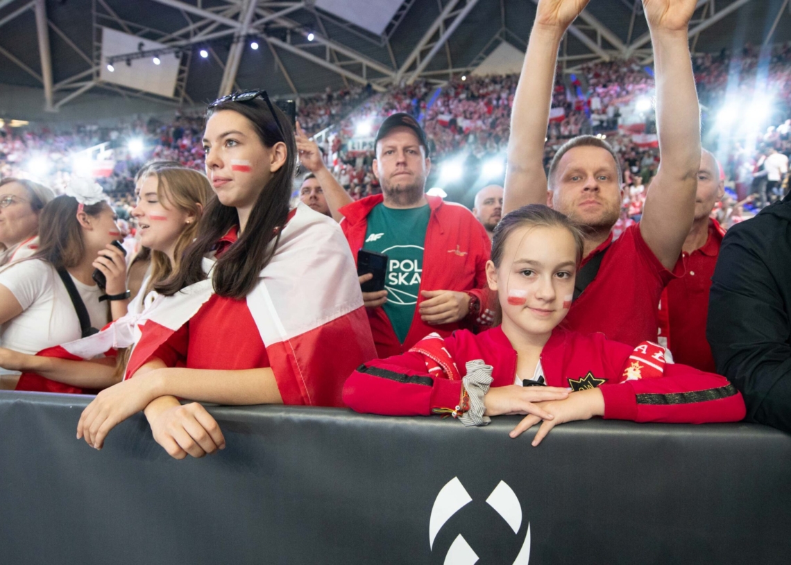 Kibice podczas meczu Polska-Kanada
