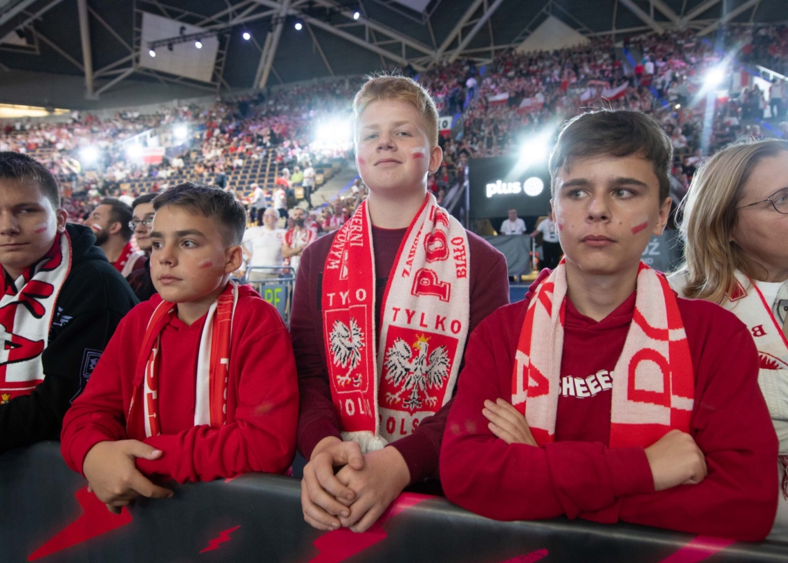 Kibice podczas meczu Polska-Kanada