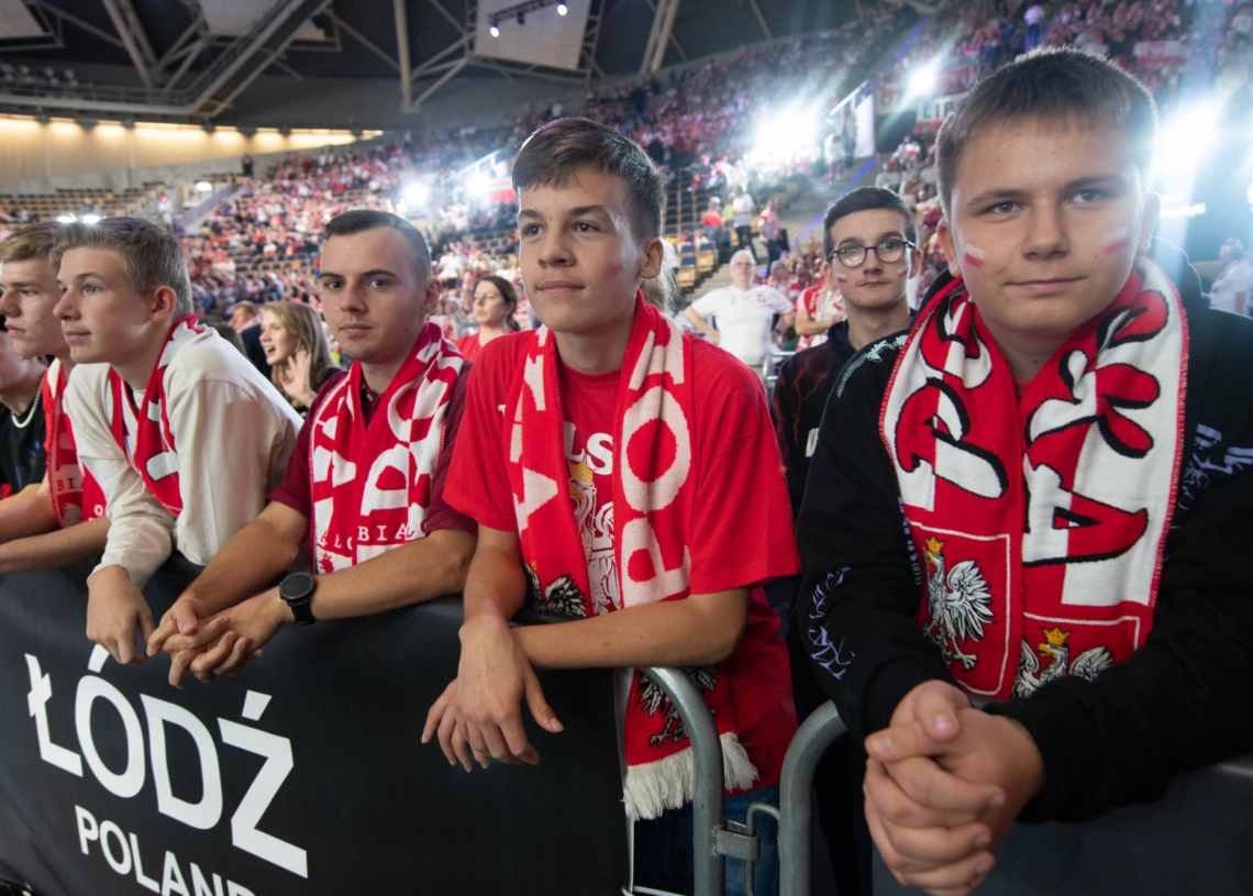 Kibice podczas meczu Polska-Kanada