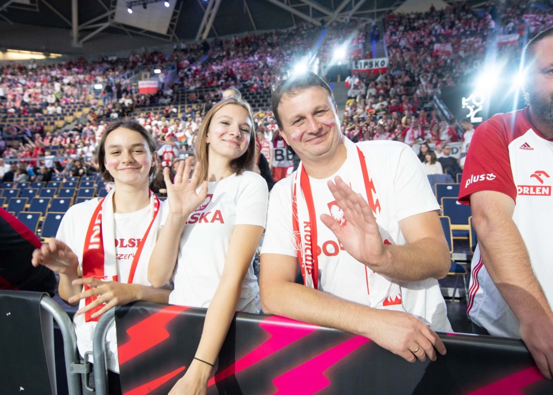 Kibice podczas meczu Polska-Kanada