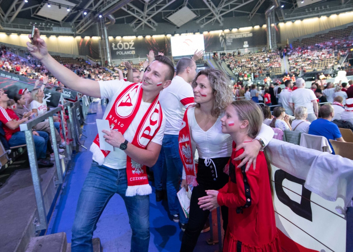 Kibice podczas meczu Polska-Kanada