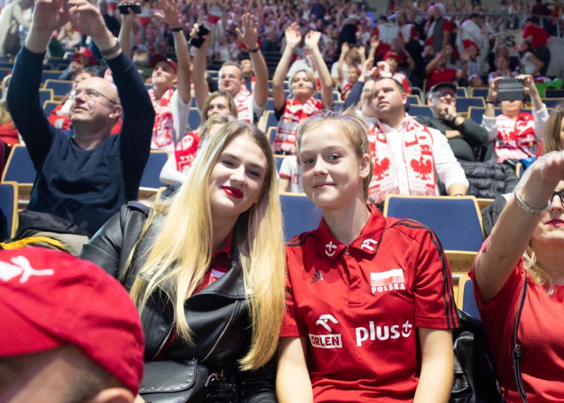 Kibice podczas meczu Polska-Kanada
