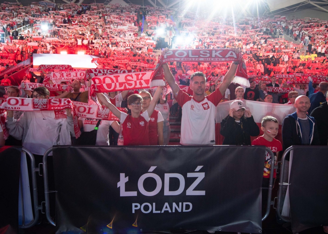 Kibice podczas meczu Polska-Kanada