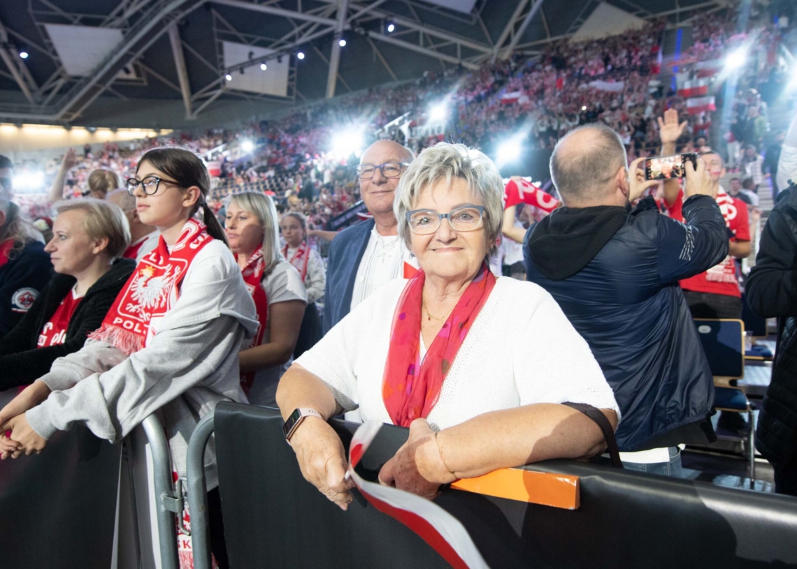 Kibice podczas meczu Polska-Kanada