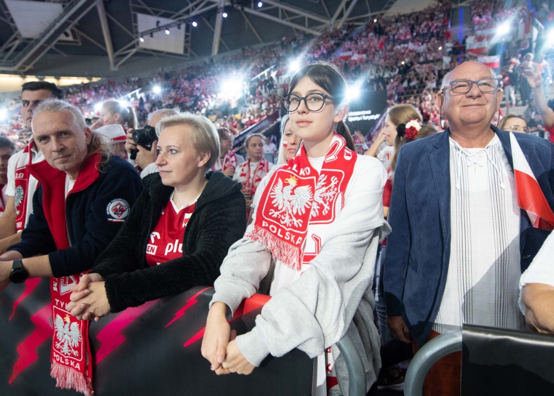 Kibice podczas meczu Polska-Kanada