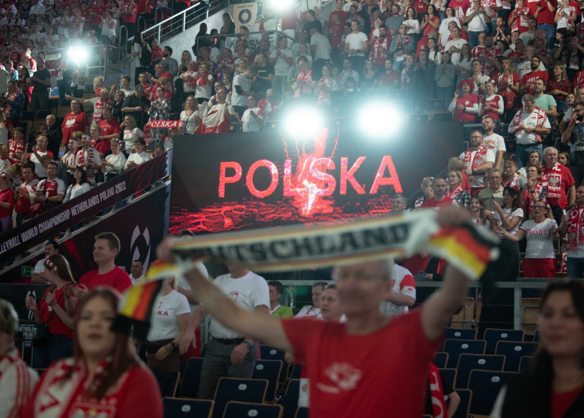 Doping kibiców podczas meczu Polska-Niemcy