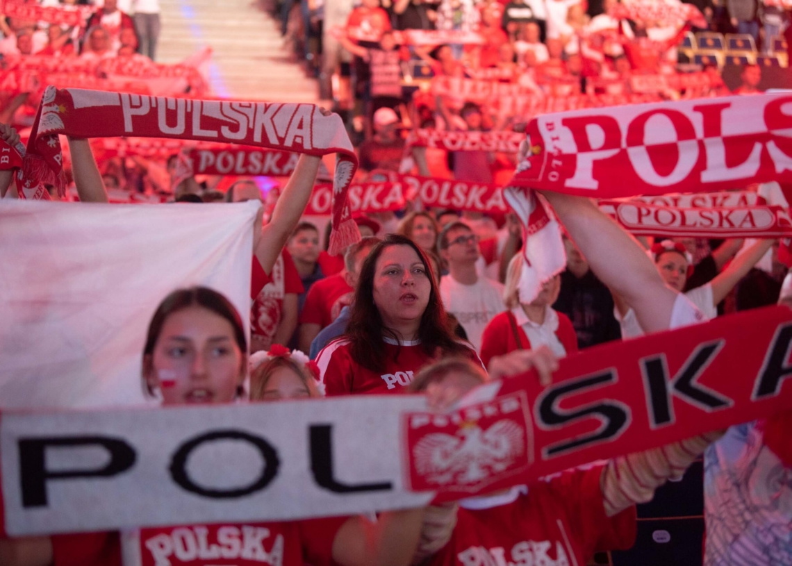 Doping kibiców podczas meczu Polska-Niemcy