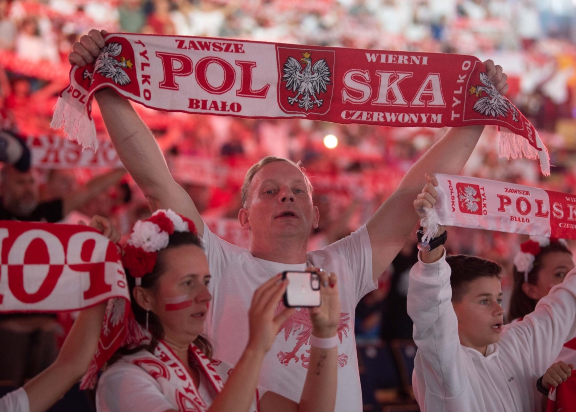Doping kibiców podczas meczu Polska-Niemcy