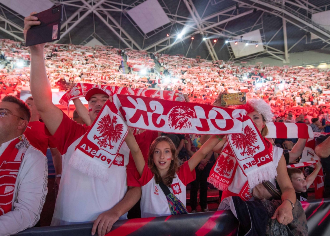 Doping kibiców podczas meczu Polska-Niemcy