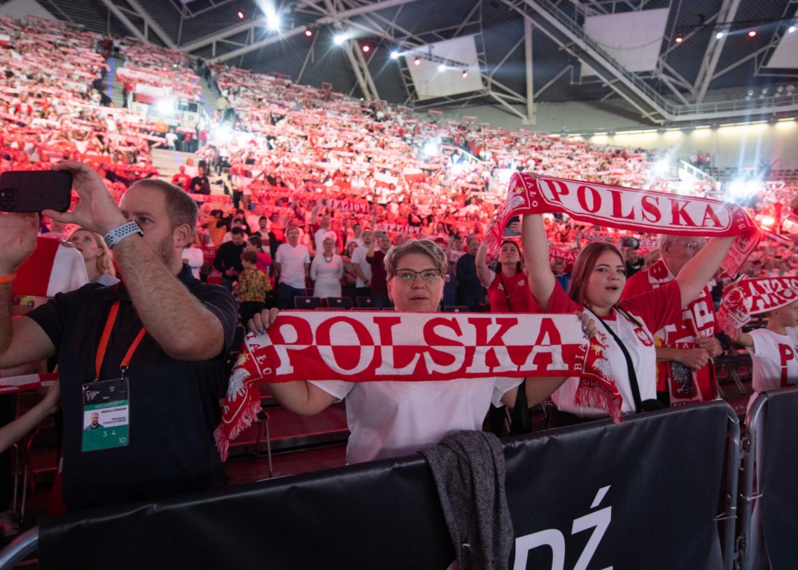 Doping kibiców podczas meczu Polska-Niemcy