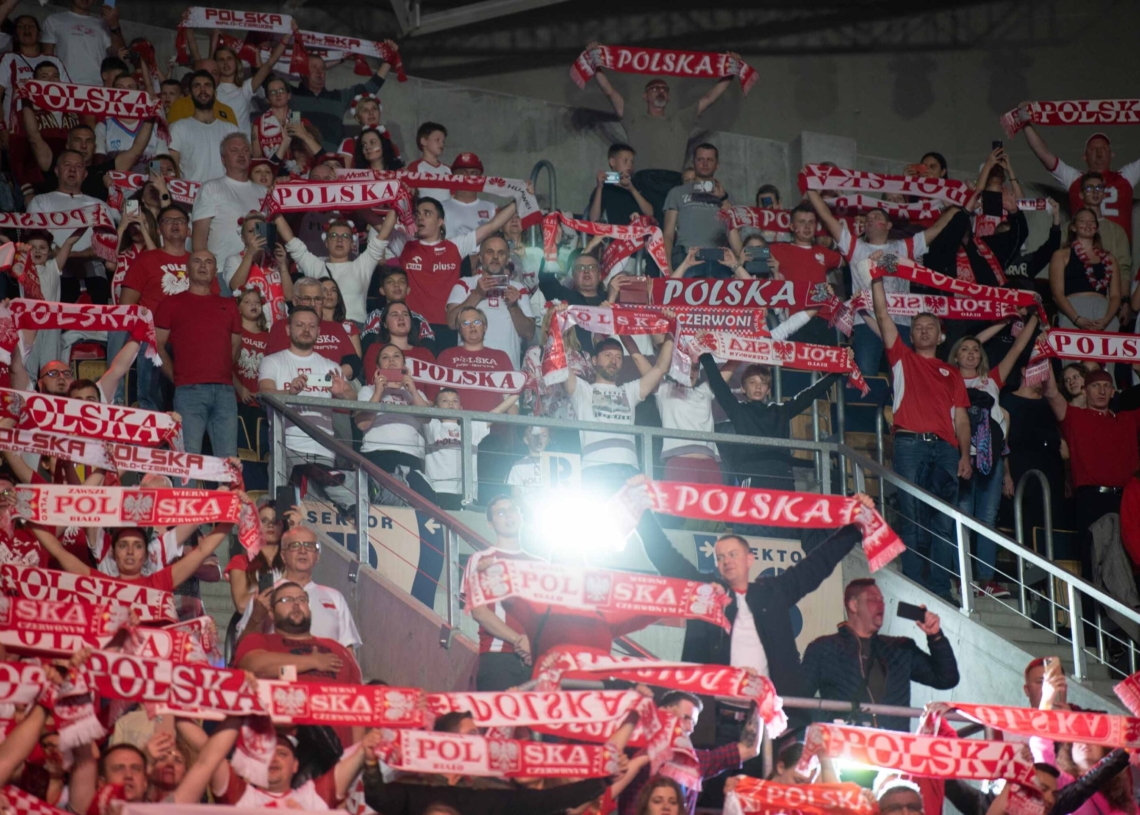 Doping kibiców podczas meczu Polska-Niemcy