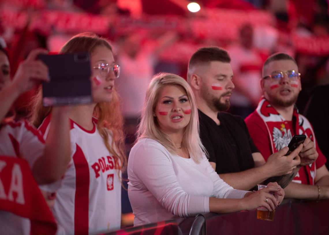 Doping kibiców podczas meczu Polska-Niemcy