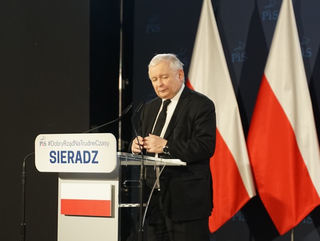 Prezes PIS Jarosław Kaczyński w Sieradzu
