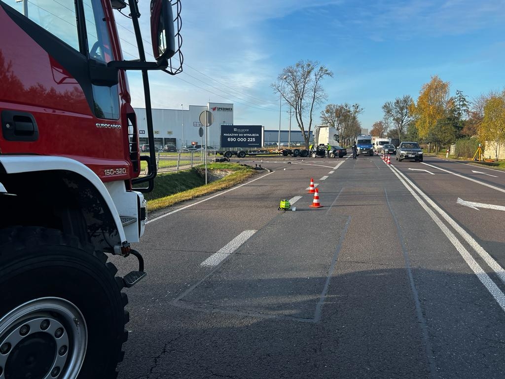 Wypadek motocyklisty w Sosnowcu