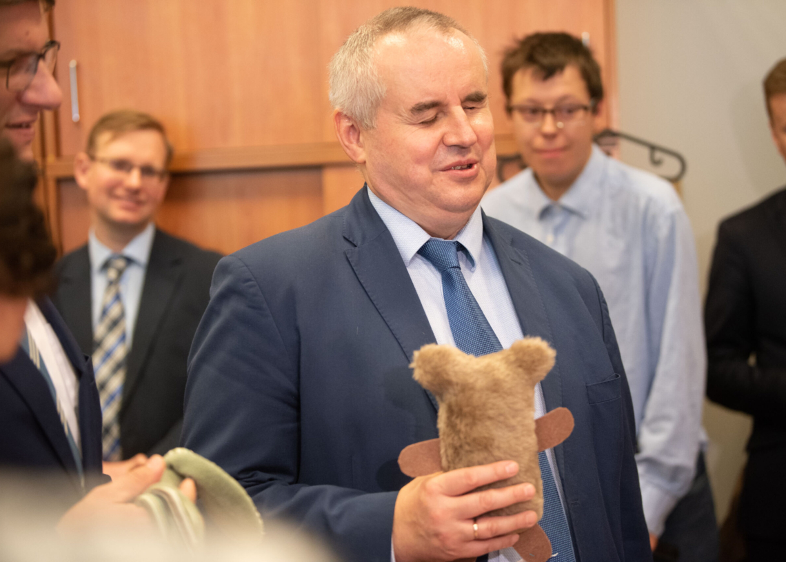 Wizyta Ministra Wdówika na Warsztatach Terapii Zajęciowej w Pabianicach