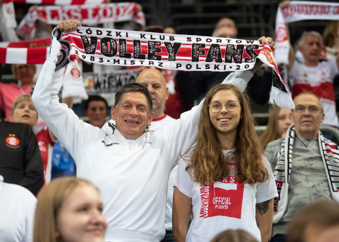 Doping kibiców w meczu ŁKS Commercecon Łódź - IŁ Capital Legionovia Legionowo