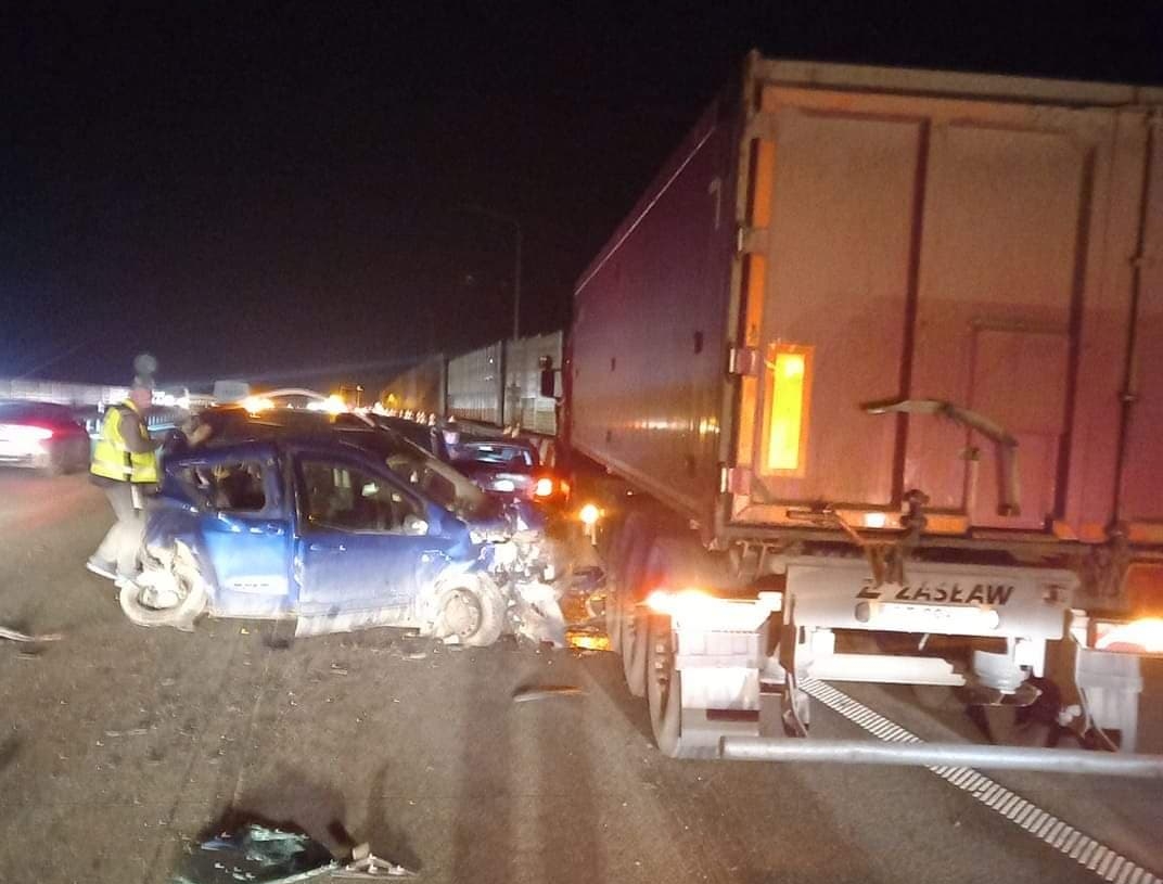 Wypadek na A1 w pobliżu Piotrkowa