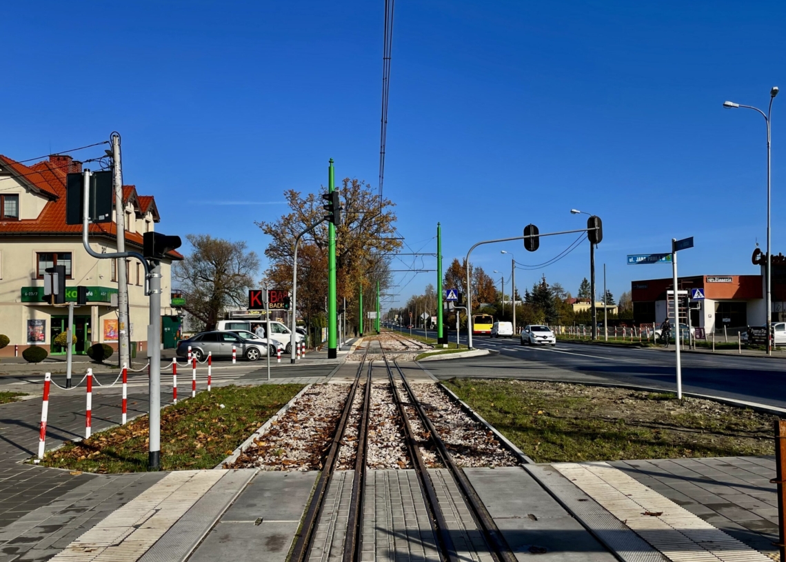 Tramwaj w Ksawerowie. Na razie to tylko przejazd techniczny