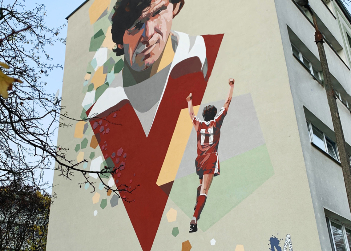 Mural Włodzimierza Smolarka w Łodzi oficjalnie zaprezentowany