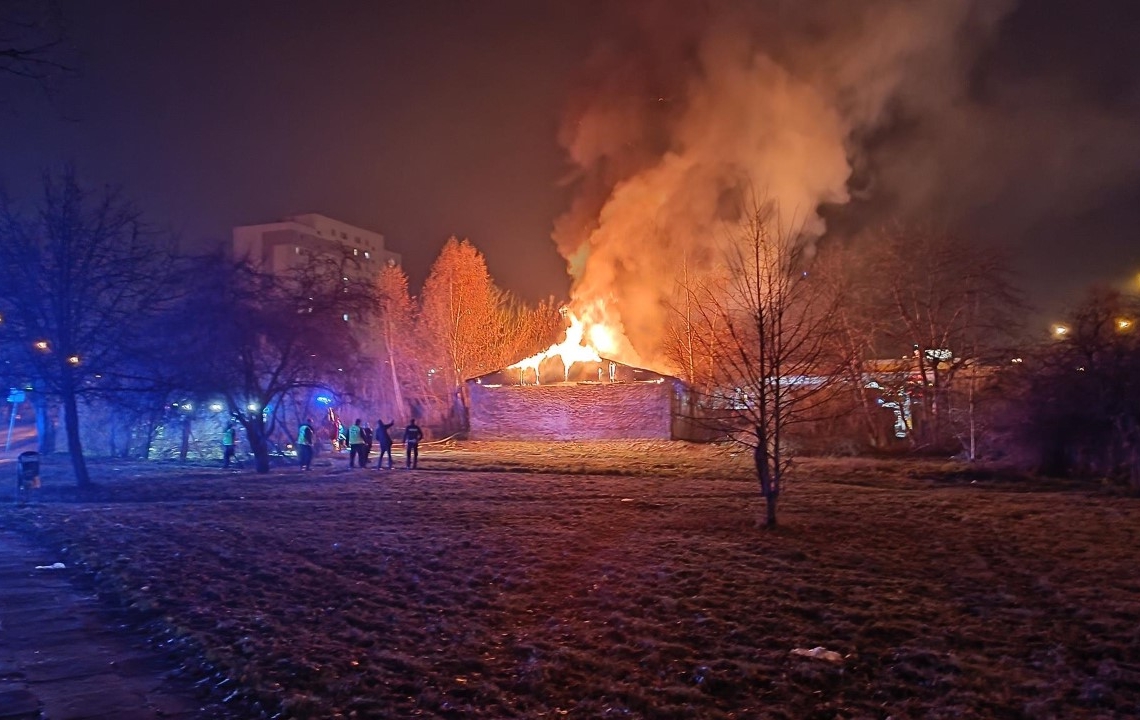 Pożar pustostanu w Piotrkowie