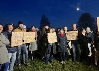 Protest mieszkańców Stoków