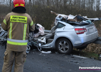 Wypadek na DW 702 w Młogoszynie
