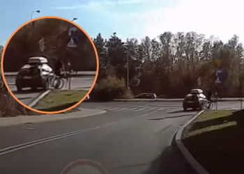 Wypadek rowerzysty w Łodzi
