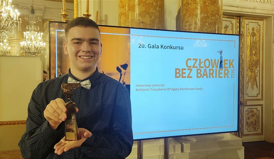 Janek Gawroński zwyciężył w plebiscycie "Młodego Człowieka bez Barier" 1 Młodego Człowieka bez Barier
