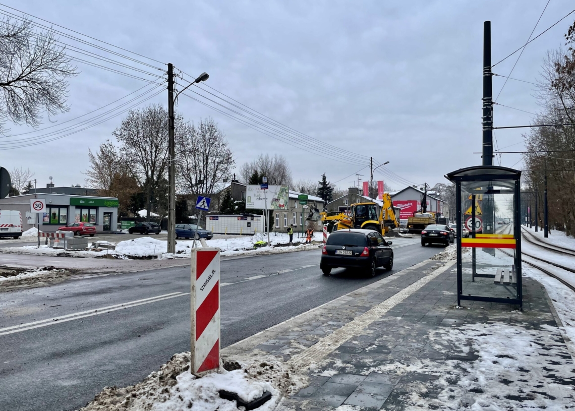 Zatrzymanie ruchu tramwajowego na Teofilowie