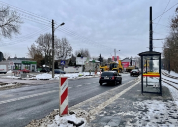 Zatrzymanie ruchu tramwajowego na Teofilowie