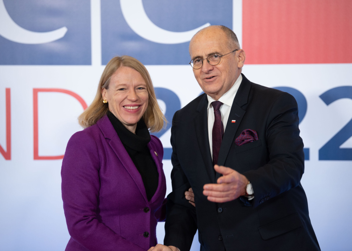 Szczyt OBWE w Łodzi - przywitanie gości