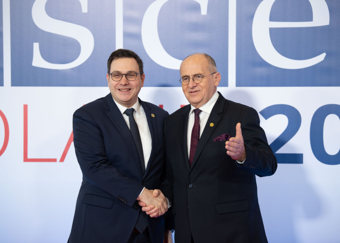 Szczyt OBWE w Łodzi - przywitanie gości