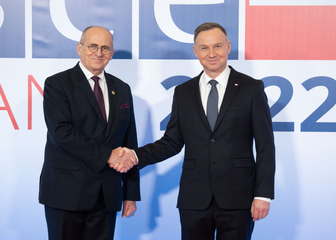 Szczyt OBWE w Łodzi - przywitanie gości
