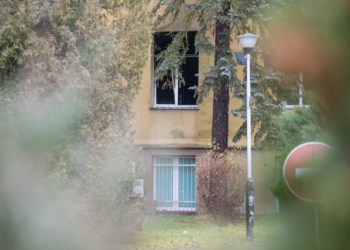 Pożar w szpitalu na Okólnej w Łodzi