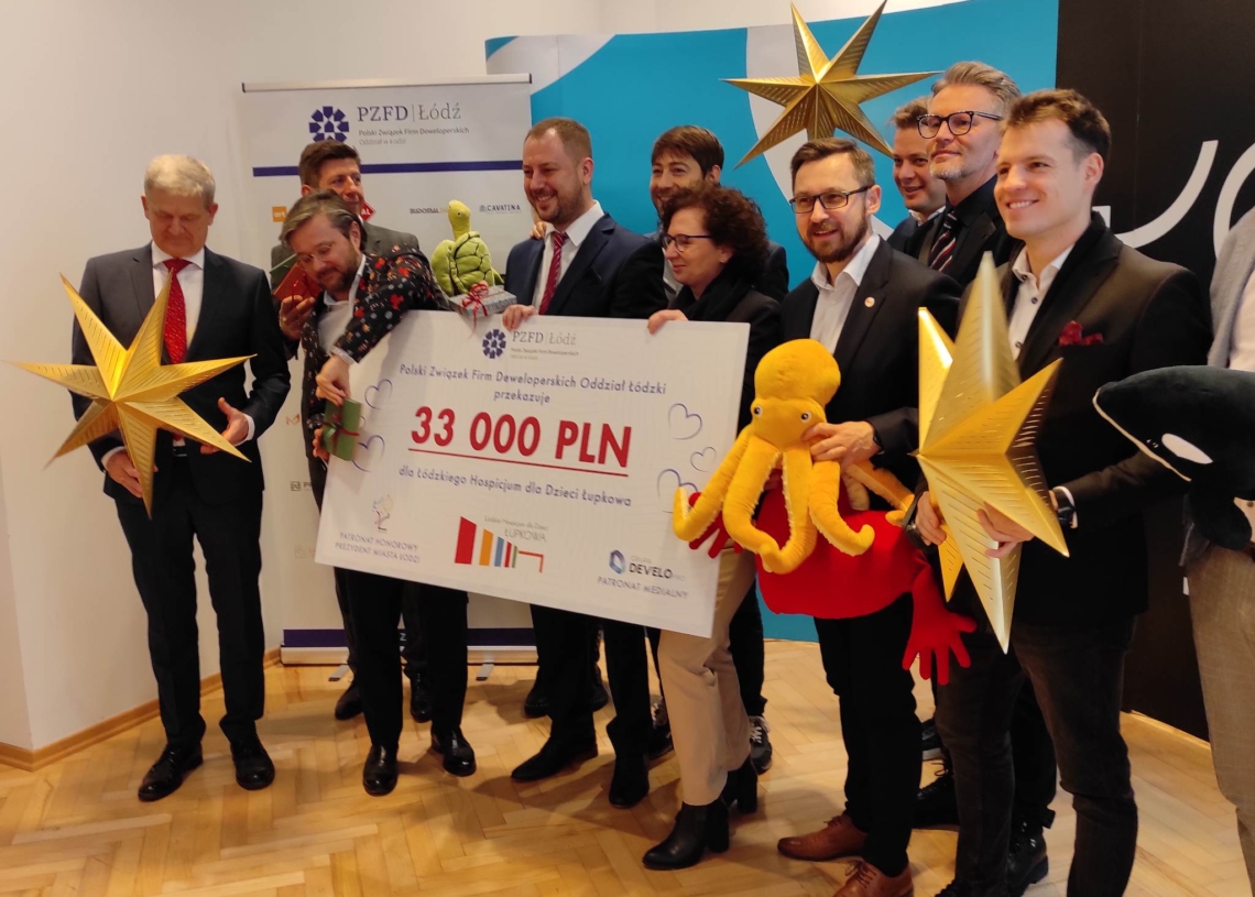 Deweloperzy dla łódzkiego hospicjum. Przekazali 33 tysiące złotych 1 Deweloperzy dla łódzkiego hospicjum
