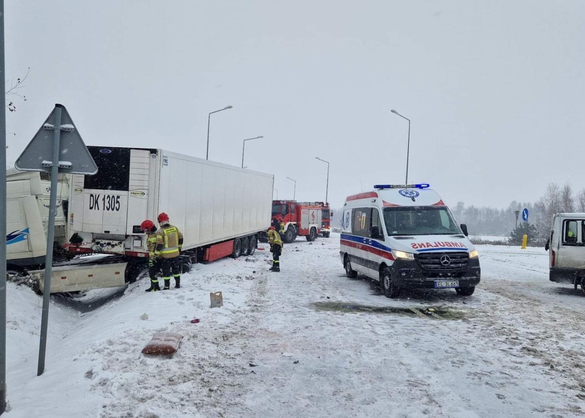 Wypadek w Strykowie