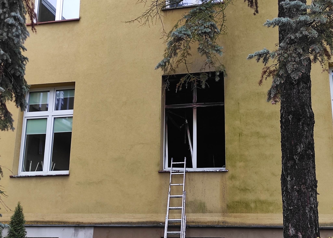 Pożar w szpitalu na Okólnej w Łodzi