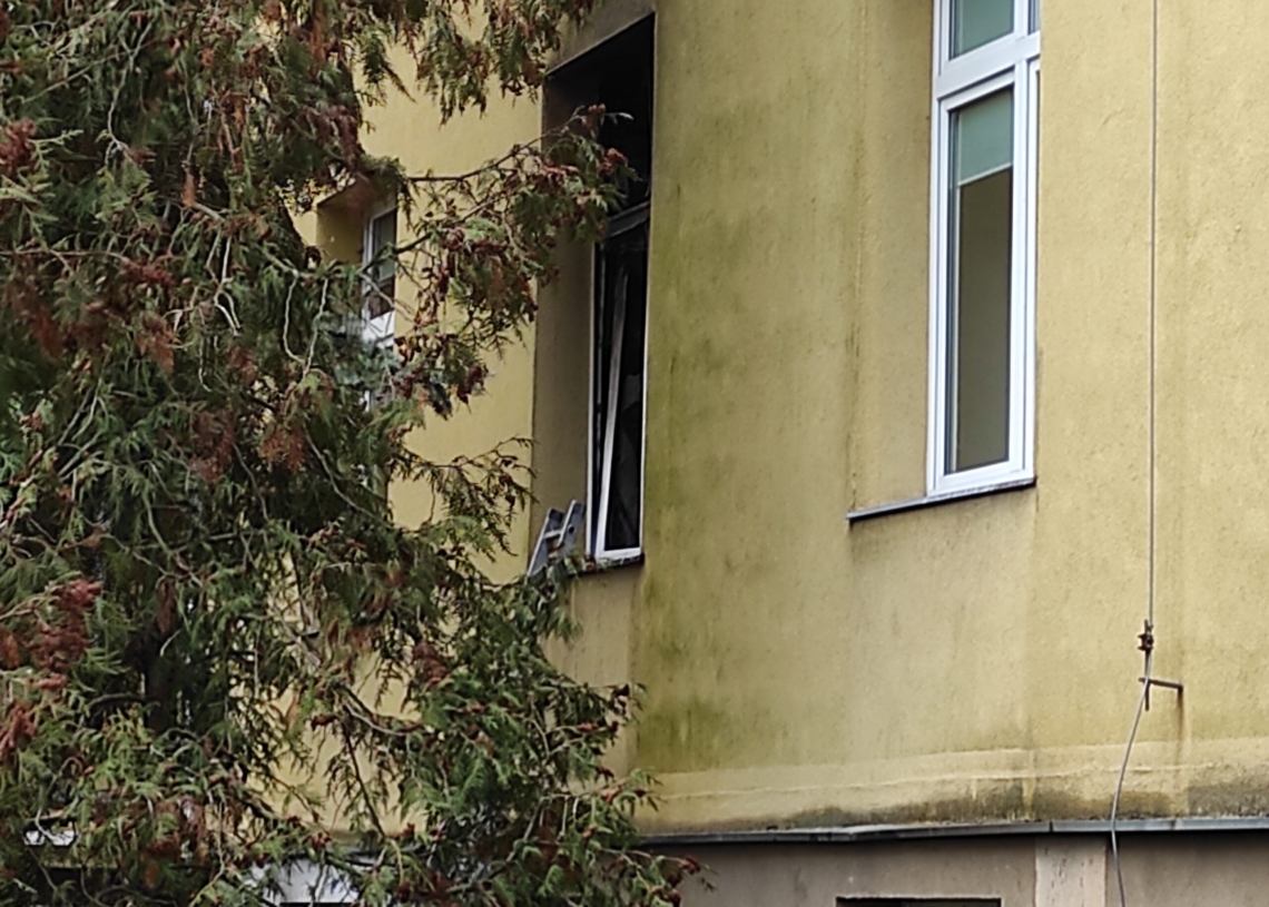 Pożar w szpitalu na Okólnej w Łodzi