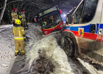 Wypadek autobusu na DK91