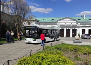 Testy autobusu elektrycznego w Sieradzu.