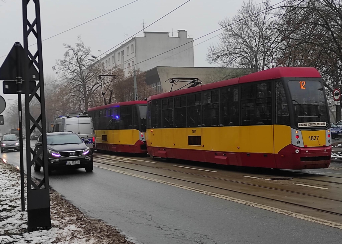 Wypadek na Narutowicza. Zderzenie tramwaju linii 12 z osobówką
