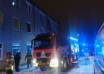 pożar mieszkania w Zgierzu