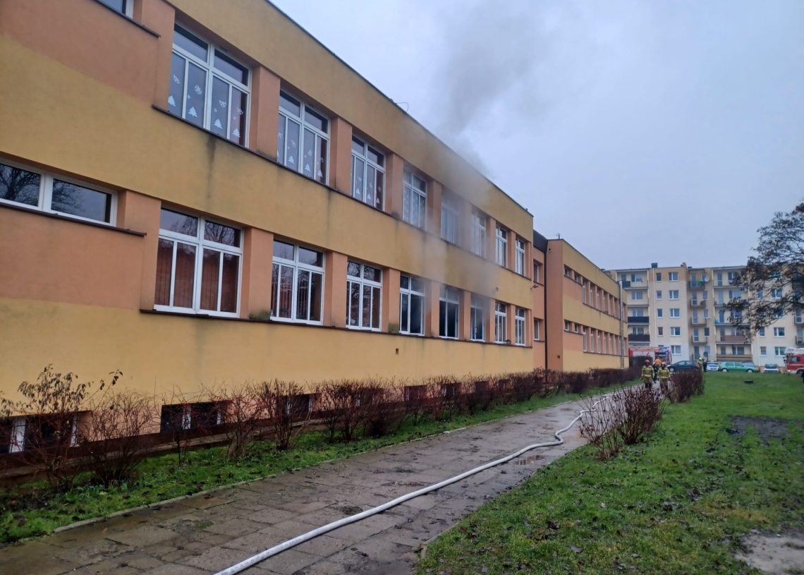 pożar w szkole