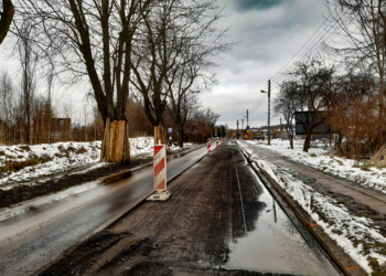 Budowa ronda na Pomorskiej