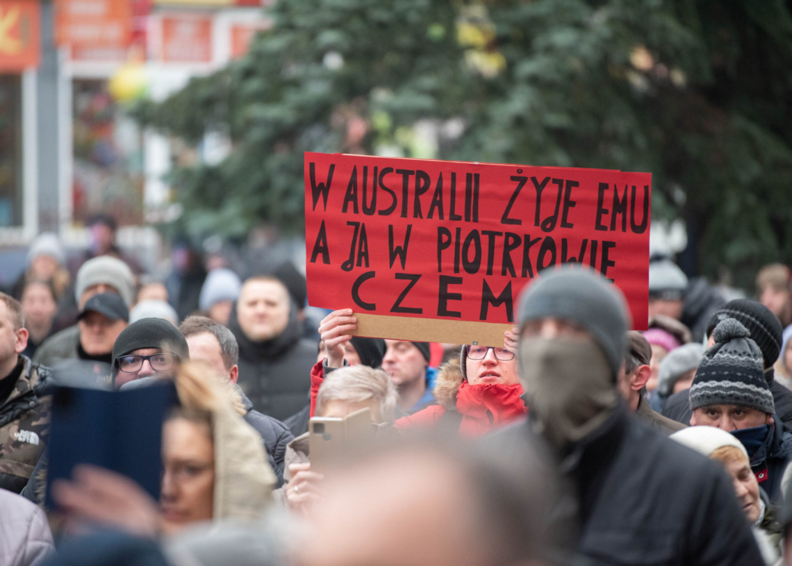 Protest w Piotrkowie Trybunalskim