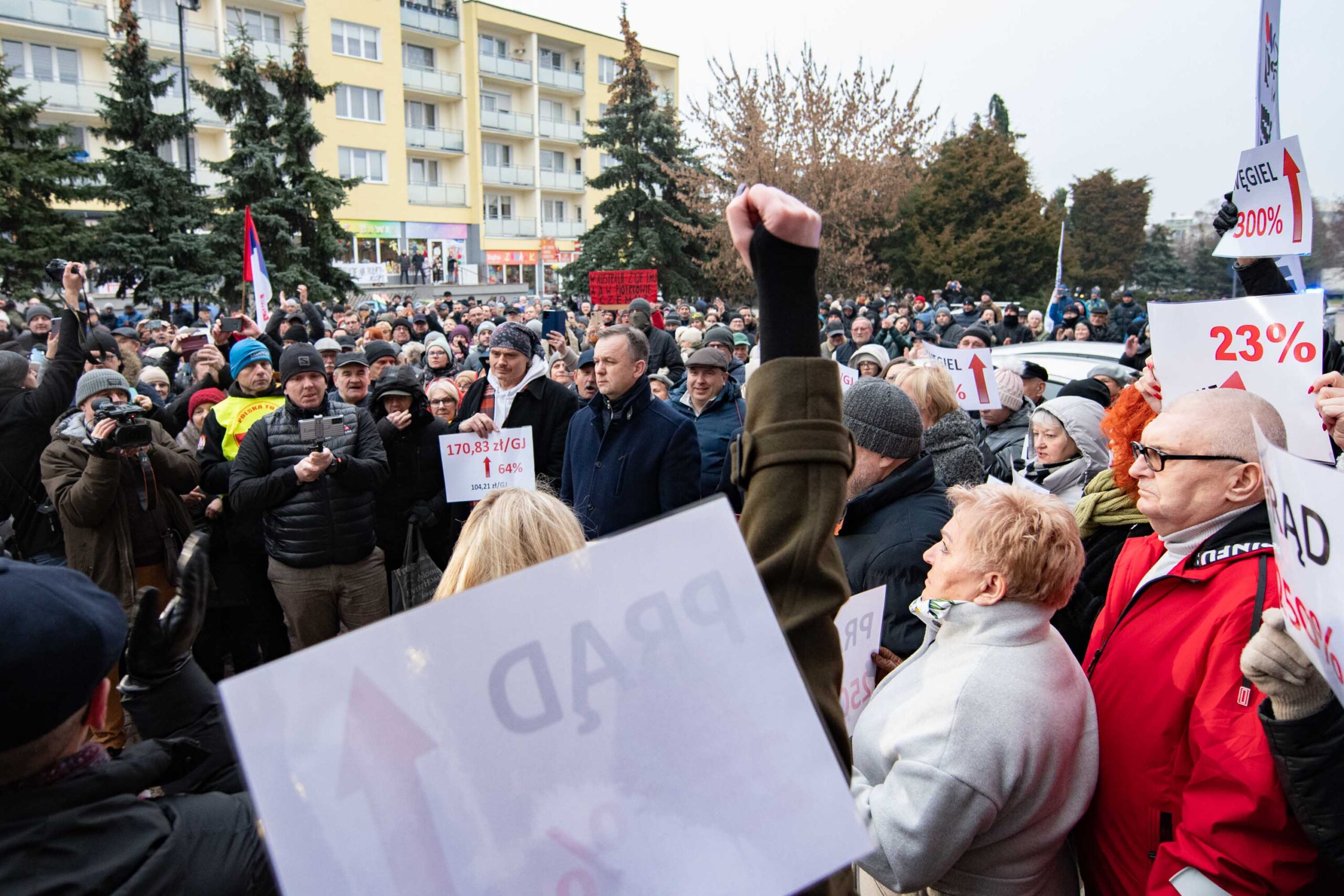 Protest W Piotrkowie Trybunalskim. Mieszkańcy Przeciwko Podwyżkom Cen ...