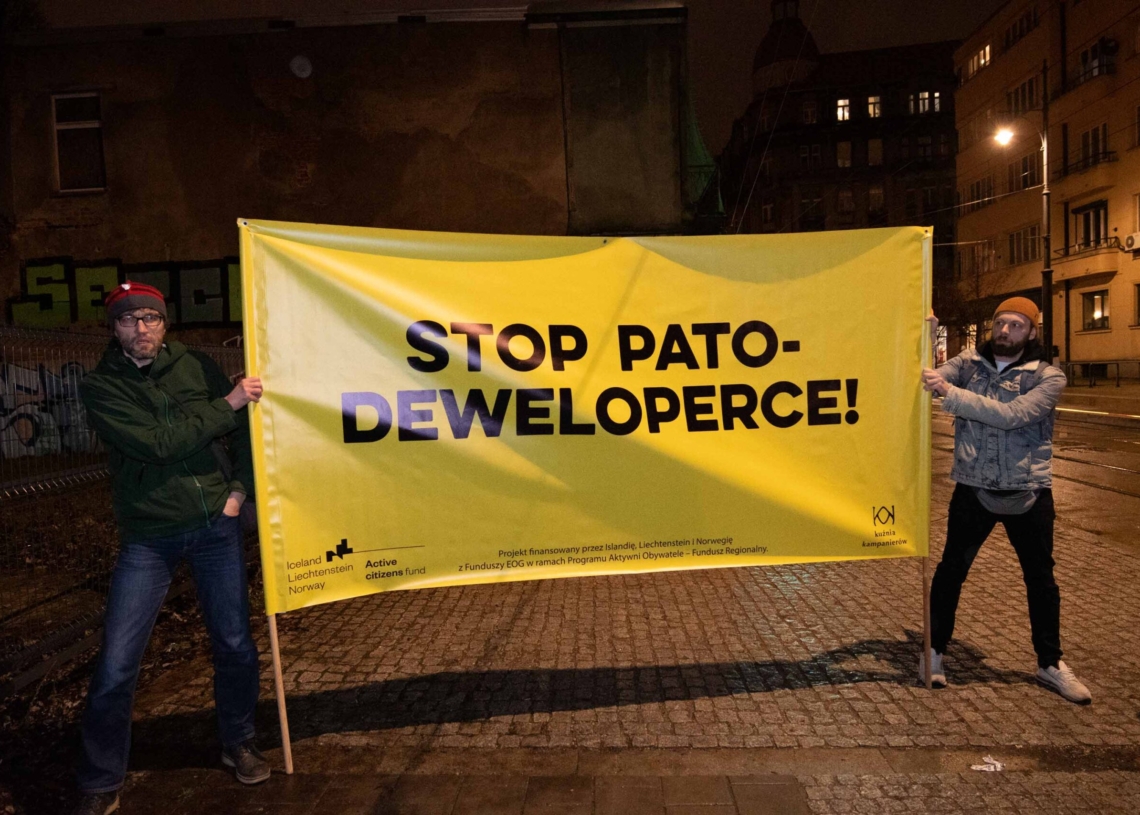 Wycinka drzew przy Kilińskiego 95 w Łodzi