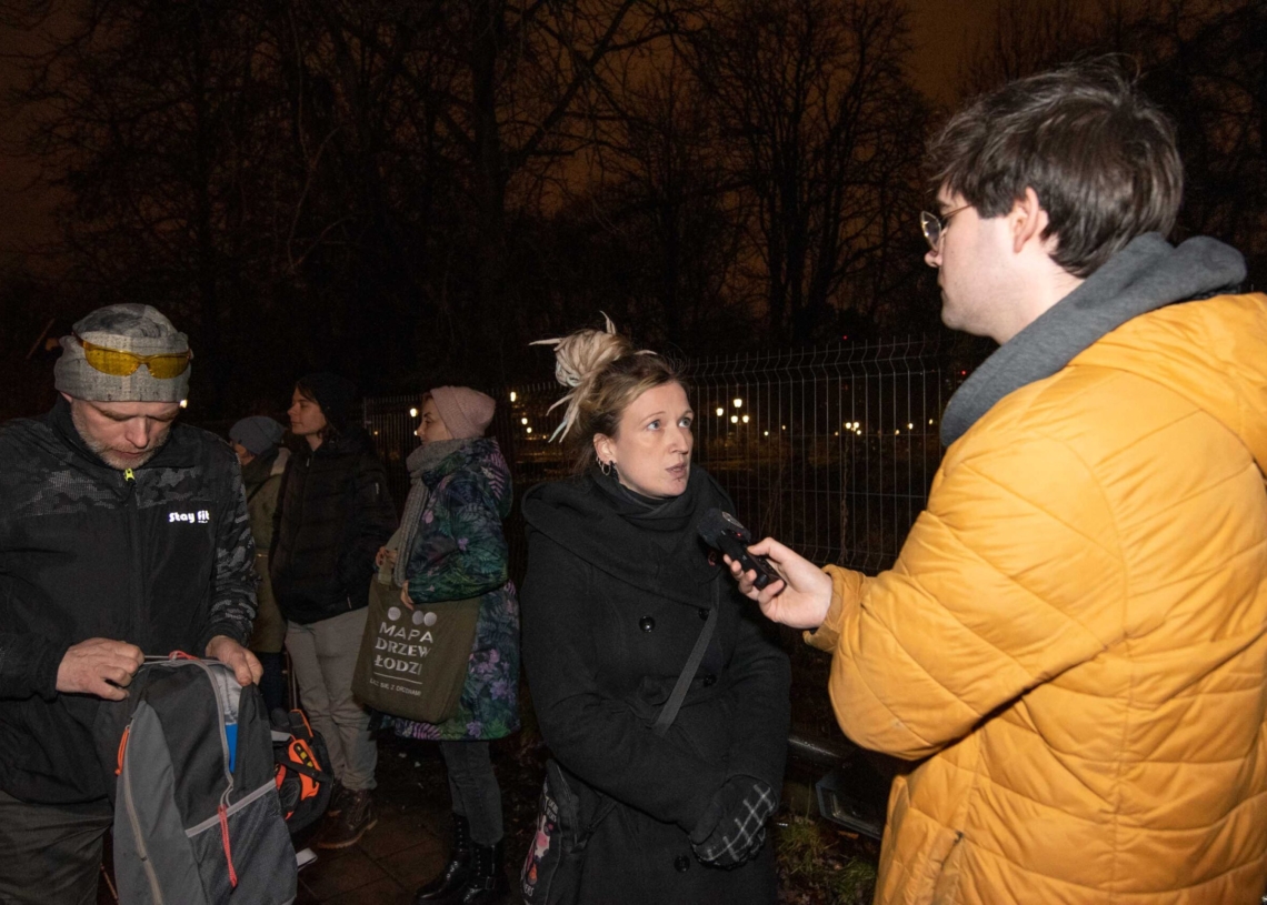 Wycinka drzew przy Kilińskiego 95 w Łodzi